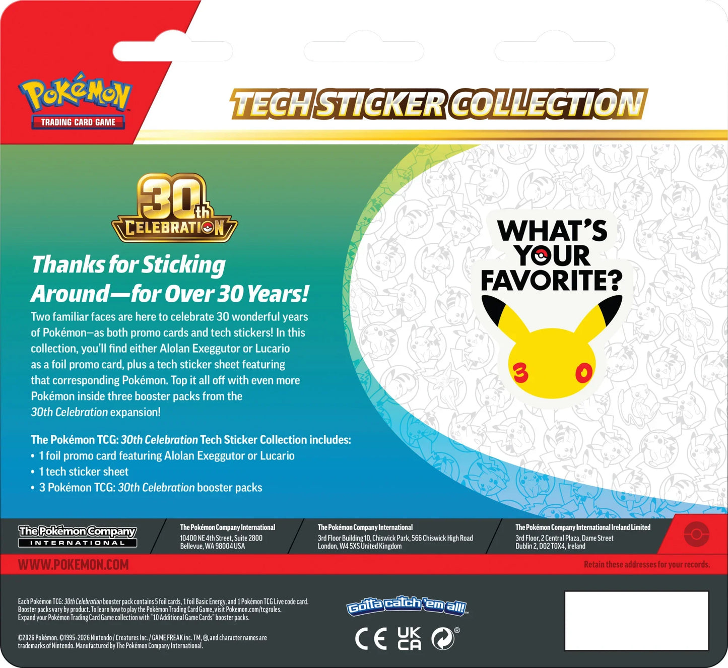 Collezione Sticker 30° Anniversario ITA