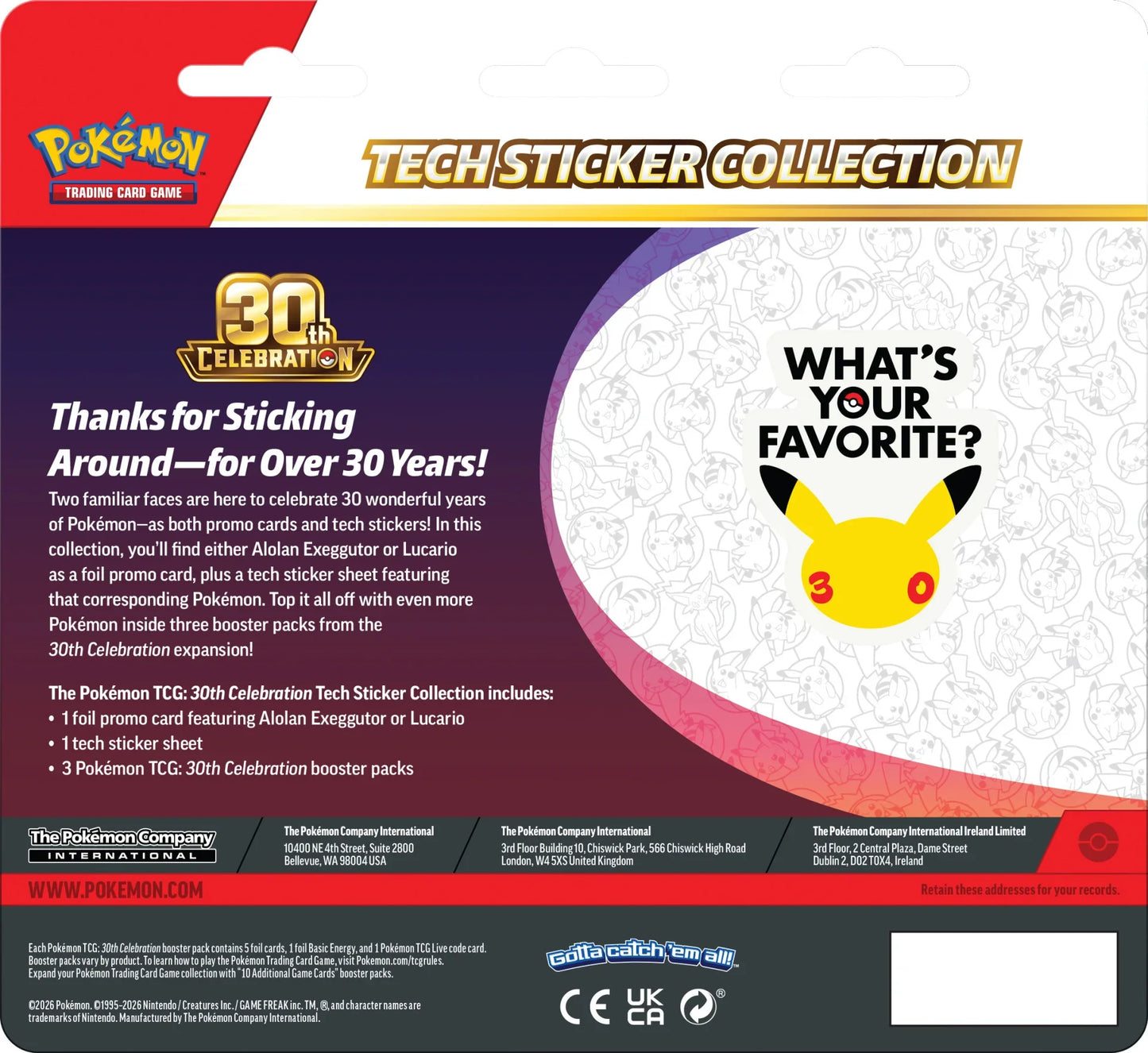 Collezione Sticker 30° Anniversario ITA