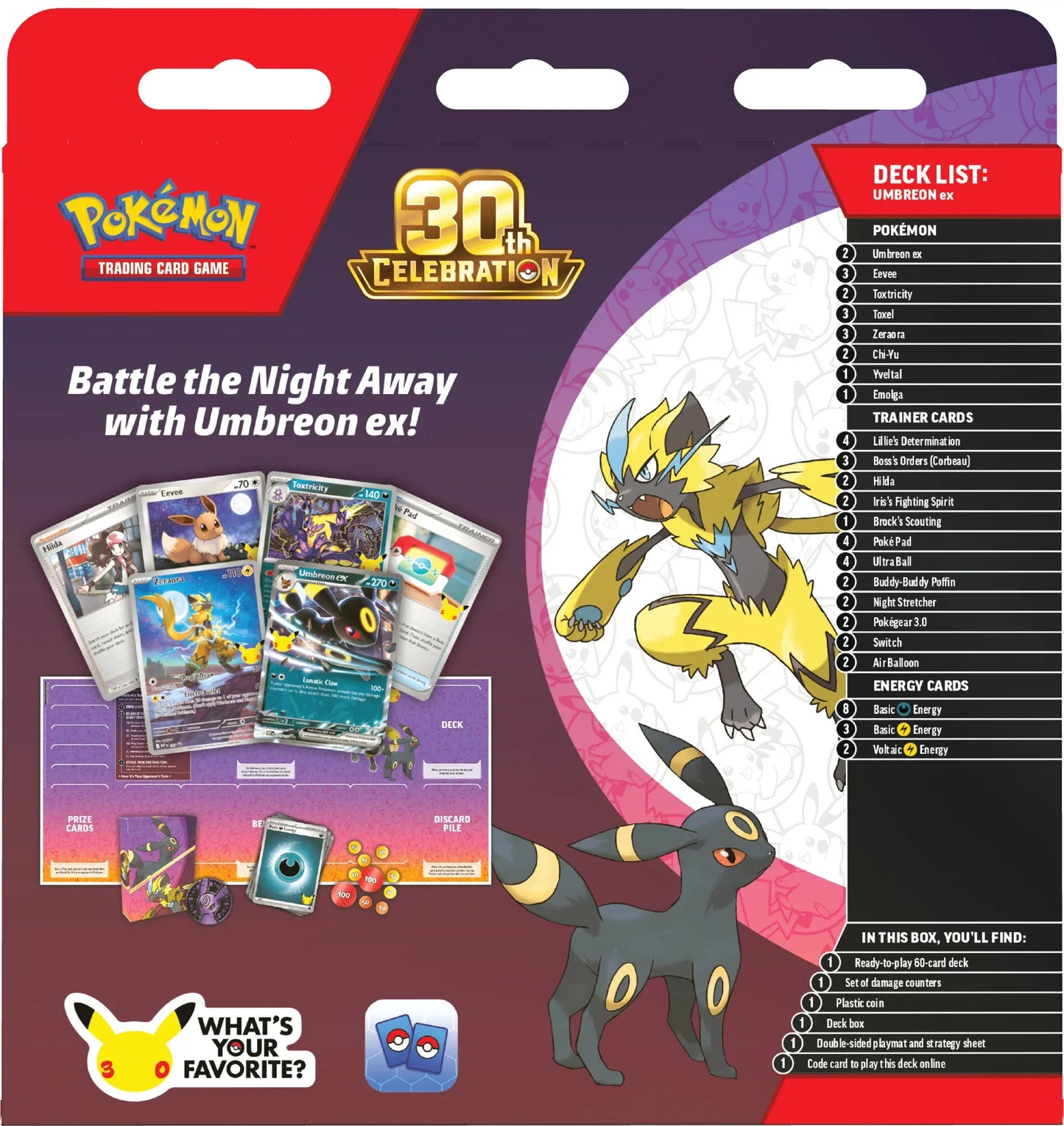 Battle Deck Espeon/Umbreon 30° Anniversario ITA